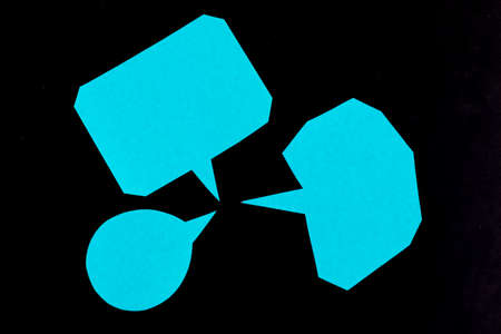 The Cut Out of Handmade Origami Balloons on the Black Backgroundの写真素材