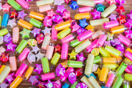 capsule star and colorの写真素材