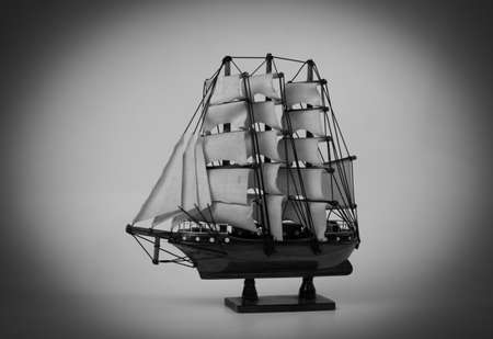 boat model isolated on white backgroundの写真素材
