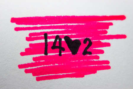 abstract hand write love on paperの写真素材