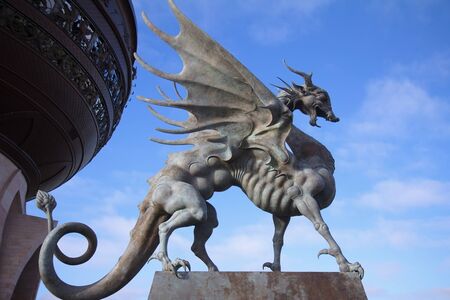 Kazan, Russia - October 25, 2016: Statue of dragon Zilant - symbol of the Kazan city, Republic of Tatarstan, Russiaのeditorial素材