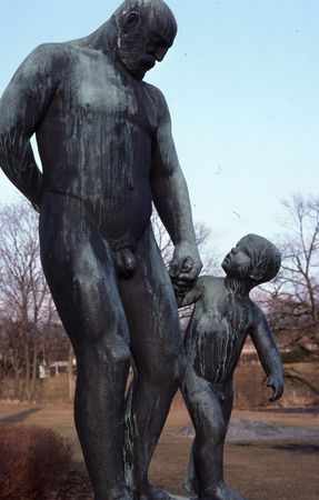 Norway, Oslo, Gustav Vigeland sculpture park.の写真素材