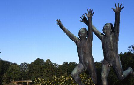 From the Gustav Vigeland sculpture park in Oslo in Norwayの写真素材