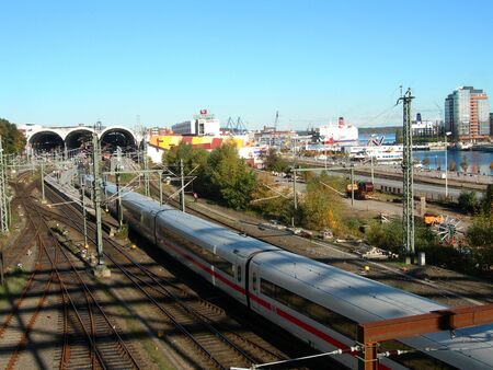 Railway station in Kiel in germany