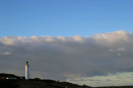 Lighthouse in Hirtshals in Denmarkの写真素材