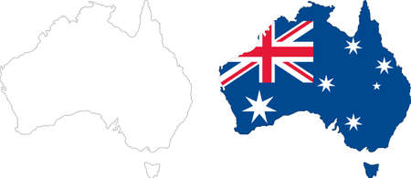 Australia flagのイラスト素材