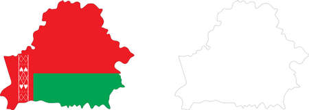 Bellarus flagのイラスト素材