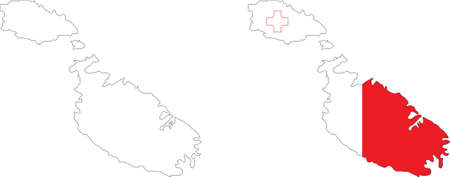 Malta flagのイラスト素材