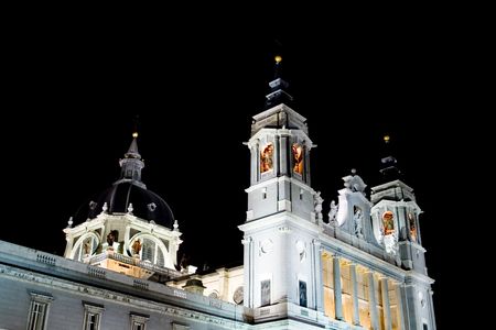Santa Maria la Real de La Almudena is a catholic cathedral in Madrid, Spain.  Built in the neoclassical style in the 18th century.の写真素材