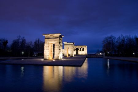 The Temple of Debod (Templo de Debod) is an ancient Egyptian temple which has been rebuilt in...