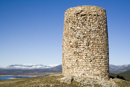 Atalaya de El Berrueco is a Moorish defense tower from the 10th century, situated near El Berrueco in the Community of Madrid, Spain.の写真素材