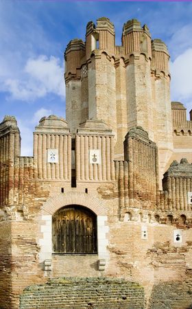Coca Castle (Castillo de Coca) is a fortification constructed in the 15th century and is located in Coca in Segovia province in Castilla Leon central Spain.の写真素材
