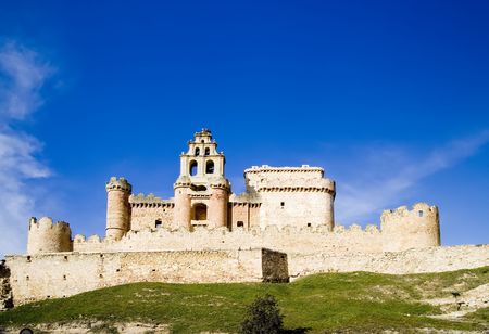 Turegano Castle (Castillo de Turegano) in Segovia province, Castilla Leon, central Spain.の写真素材