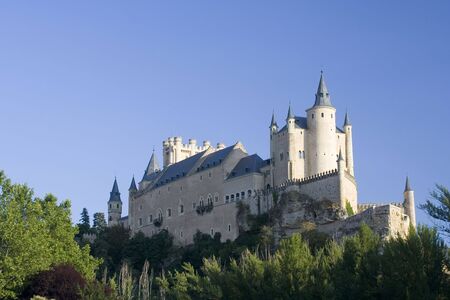 The Alcazar is a 8th century castle/palace located in Segovia, Spain.  Originally built by the moors. and later modified by the Spanish kings.の写真素材