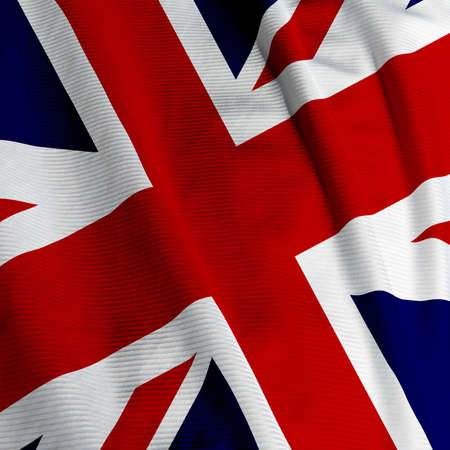 Close up of the British flag, square imageの写真素材