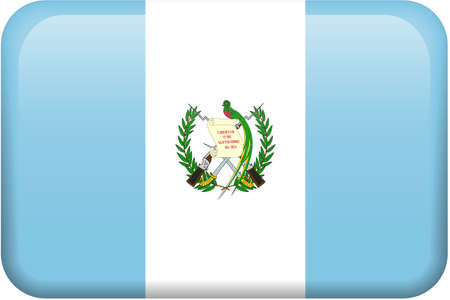 Guatemalan flag rectangular button.  Part of set of country flags all in 2:3 proportion with accurate design and colors.の写真素材