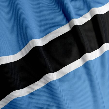 Close up of the flag of Botswana, square imageの写真素材