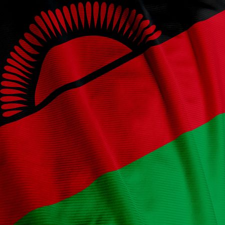 Close up of the flag of Malawi, square imageの写真素材