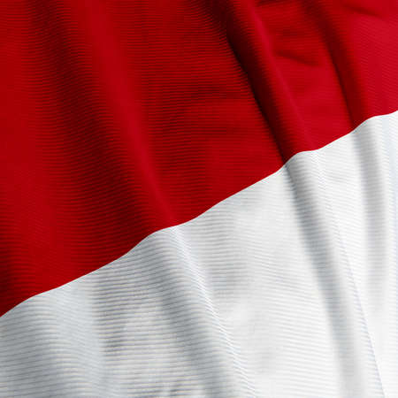 Close up of the flag of Monaco, square imageの写真素材