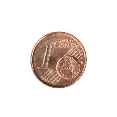 Close-up of an uncirculated one Euro cent coin.の写真素材