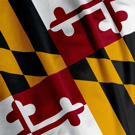 Close up of the flag of the US State of Maryland, square imageの写真素材