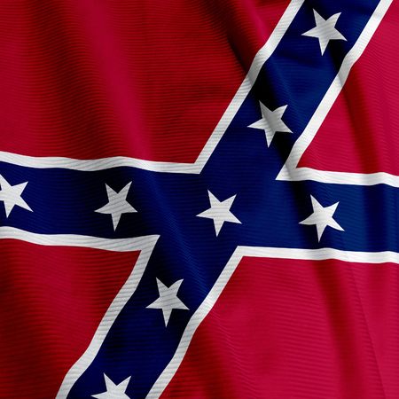 Close up of the Confederate flag, square imageの写真素材