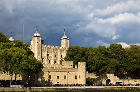 View of the Tower of London from the Thames.