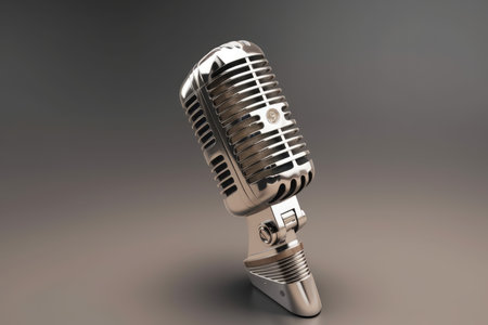 Timeless Elegance: Classic Vintage Microphone with Retro Charmの素材