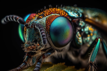 Colorful Insect Up Close: A Macro View of Nature's Tiny Wondersの素材