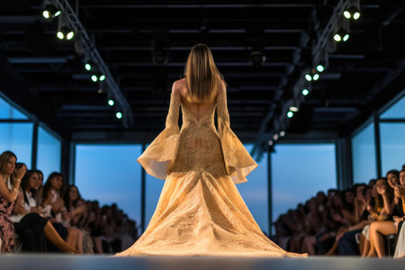 Runway Showcase: Fashion Designer's Exquisite Collection on Displayの素材
