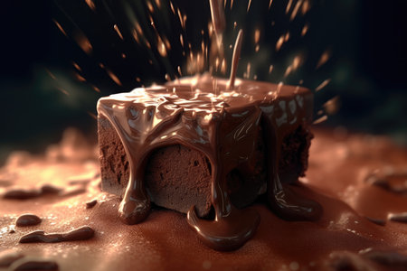 Decadent Delight: Award-Winning Chocolate Fudge with Irresistible Gooey Centerの素材