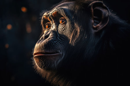Graceful Chimpanzee Silhouetteの素材