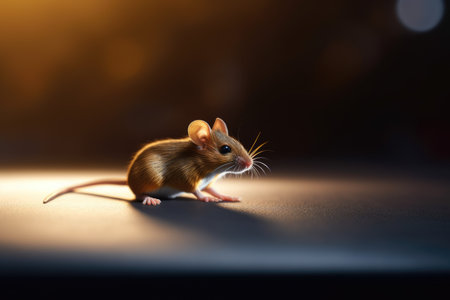 Playful Mouse Exploring Its Surroundingsの素材
