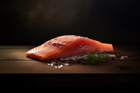 Fresh and Pristine Salmon Fish Filletの素材