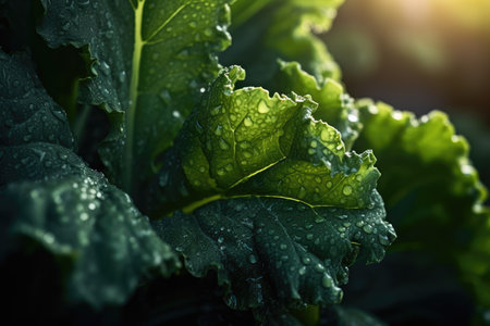 Crisp and Hydrated Kale Leavesの素材