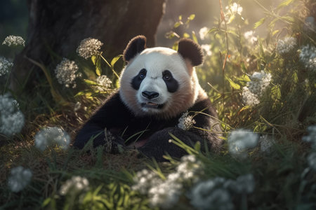 Panda Bear in the Wildの素材