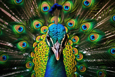 Regal Display of Peacock in Full Splendorの素材