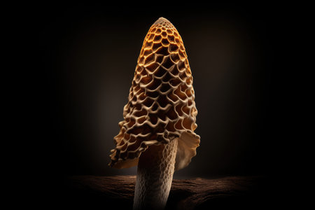 Nature's Treasure: Exquisite Morel Mushroom in its Natural Habitatの素材