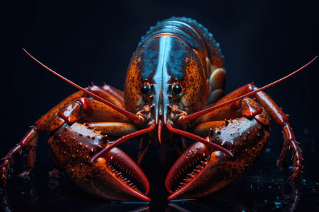 Unveiling the Depths: A Majestic Lobster in its Underwater Habitatの素材