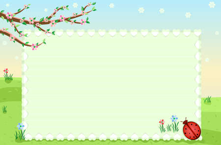 Vector Spring blank greeting cardのイラスト素材