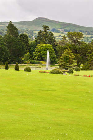 Water fountain at Powerscourt in Irelandの写真素材