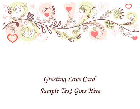 Valentines Day Greeting Card. Over white background.のイラスト素材