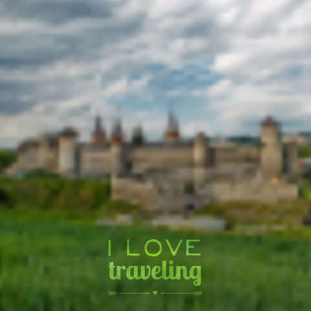 Vector blurred traveling background  Web and mobile interface template のイラスト素材