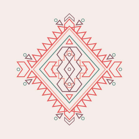 Vector colorful decorative ethnic patternのイラスト素材