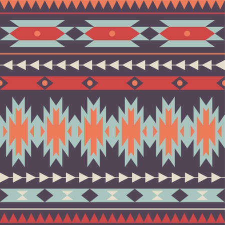 Vector seamless colorful decorative ethnic pattern