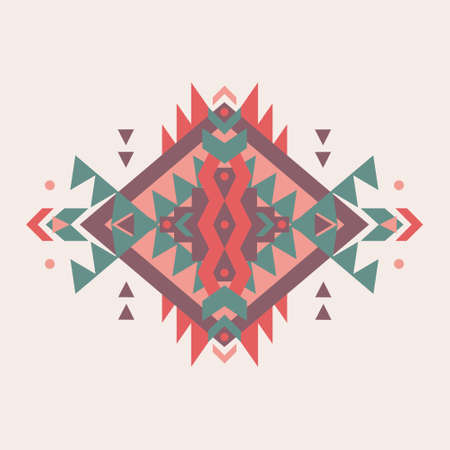 Vector colorful decorative ethnic patternのイラスト素材