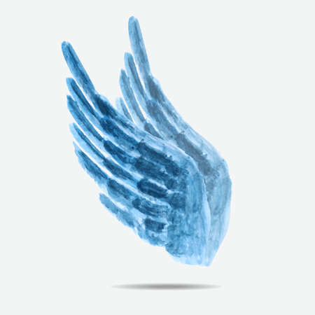 Vector illustration of watercolor wingsのイラスト素材