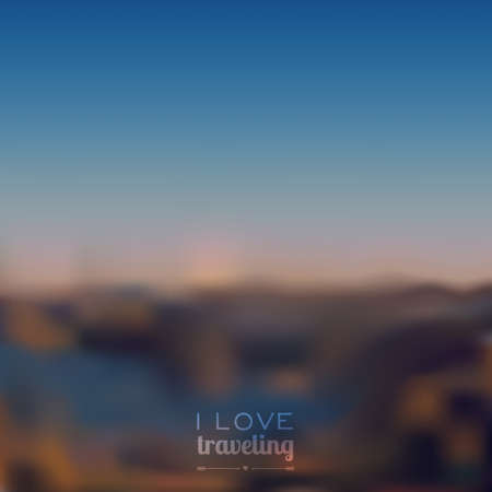 Vector blurred landscape backgroundのイラスト素材