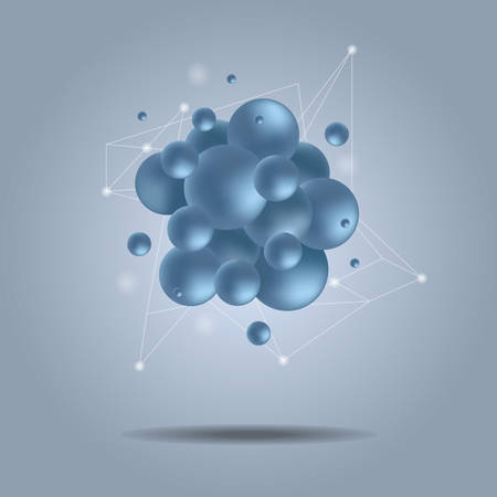 Vector abstract colorful science backgroundのイラスト素材