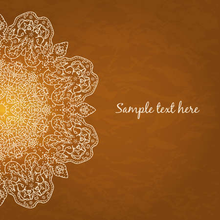 Vector invitation card with floral ornamentのイラスト素材